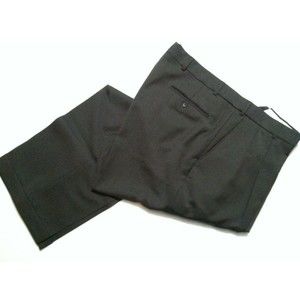 H.STOCKTON MENS NEW OLIVE GREEN 100%WOOL PLEATED DRESS PANTS W/CUFFS SIZE: 40/32